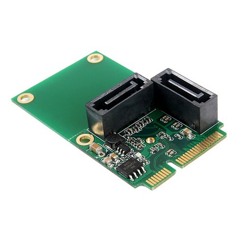 Monland 미니 PCI-E-SATA3 확장 카드 Pci Express to 2- 포트 SATA3.0 하드 드라이브 (SATA ...