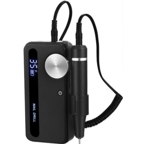 LOMESO 네일폴리셔 전동 네일드릴기 손톱 관리머신 셀프 홈케어 젤네일드릴, 1개, 블랙