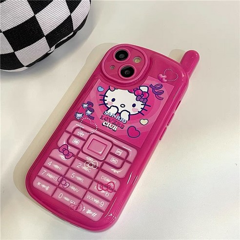 귀여운 아이폰 케이스  레트로 y2k 키티 러블리핑크 하이틴 지수 안테나 아이폰13 14 pro plus max 케이스