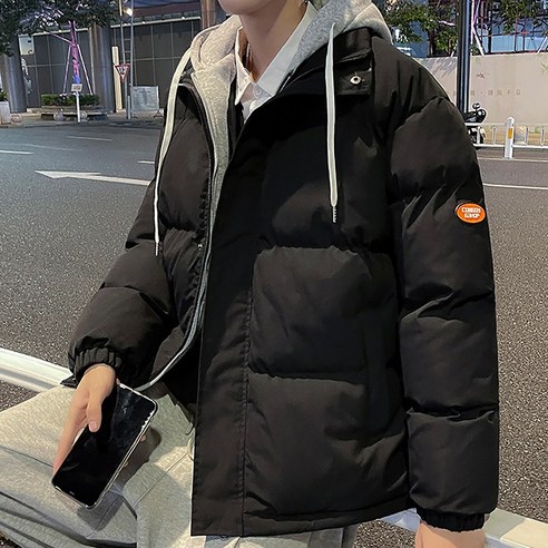 스몰더 남자 오버핏 웰론 후드 패딩 점퍼 [1630]