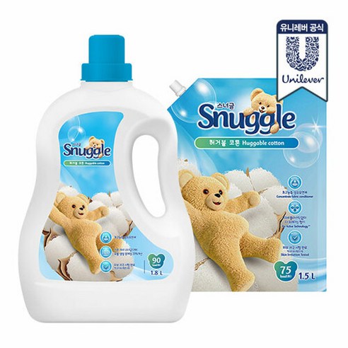 스너글 초고농축 섬유유연제 1.8L + 리필팩 1.5L, 스파클링시트러스