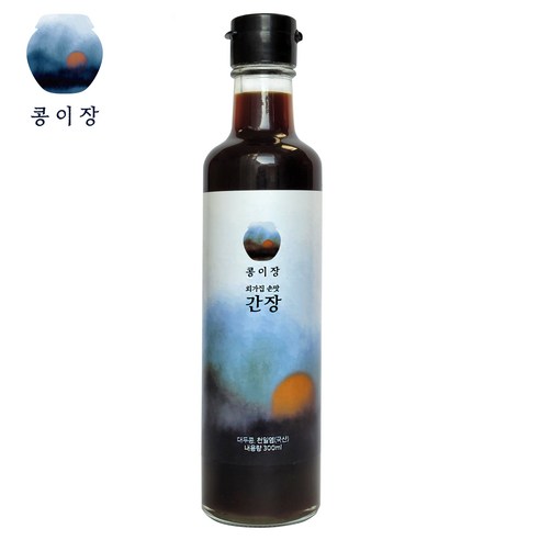 콩이장 명인이 만든 비법 간장% 국산콩 국간장 항아리발효 간장 /, 300ml, 1개