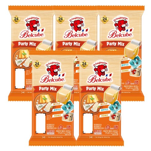 래핑카우 벨큐브 24큐브 125g 파티믹스 5개