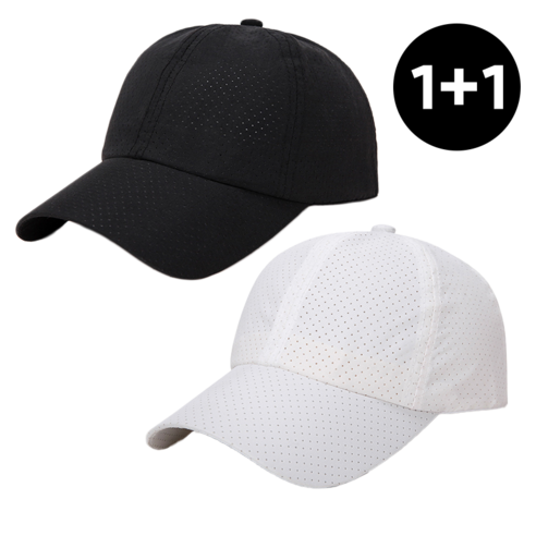 니코카도 메쉬모자 남여공용 1+1, 블랙+화이트, 2개