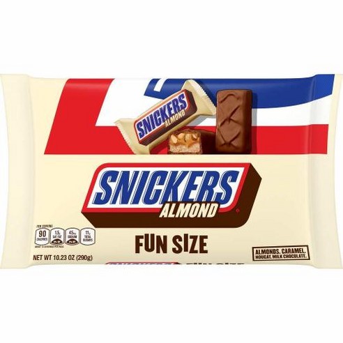 Snickers Fun Size 아몬드 초콜릿 바 – 290g(10.5온스), 1개, 290g 펀키스 Best Top5