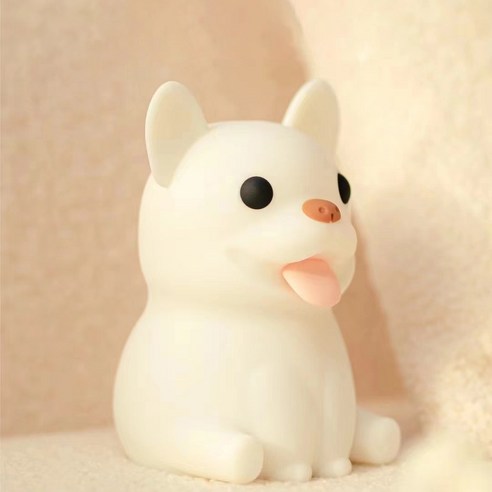 귀여운 강아지 아이방 무드등 타이머 수유등 수면등 생일선물 어린이선물, 화이트