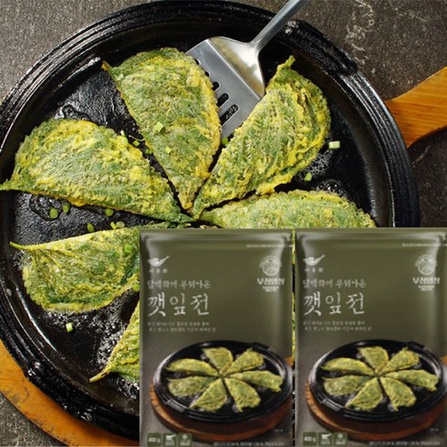 사옹원 깻잎전 / 혼술 안주 명절 제사 음식, 2개, 300g