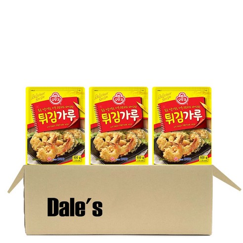 데일즈기획 오뚜기 튀김가루, 500g, 3개
