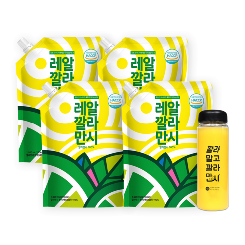 레알깔라만시 원액 1L + 보틀 세트, 4세트