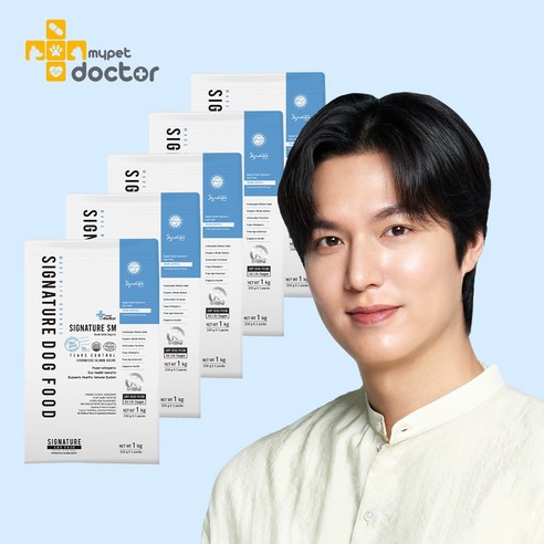 [마이펫닥터] 시그니처 티어스 컨트롤 강아지 사료 유기농(70%) 눈물 알러지 1kg, 눈물 개선/눈건강, 5개, 눈건강 눈물개선