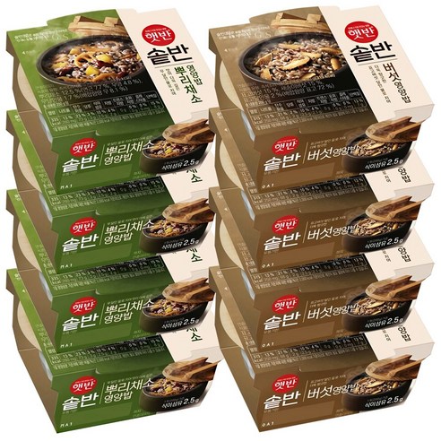 햇반 솥반 영양밥 버섯 200g x 4p + 뿌리채소 200g x 4p 세트, 8개