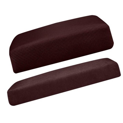 2pcs 스트레치 소파 시트 쿠션 슬립커버 애완 동물 개 고양이 새틴 먼지 보호 커버 교체, 커피, Polyster