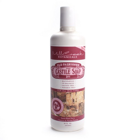Mill Creek Botanicals 올드 패션드 퓨어 캐스틸 솝 라벤더, Rose, 473ml