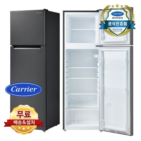 고효율 에너지 성능, 넓은 내부 공간, 우수한 디자인의 캐리어 클라윈드 슬림 냉장고