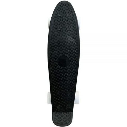 Surf and Skate Warehouse 미니 사이드워크 크루저 스케이트보드 55.88cm(22인치) 완전 블랙 데크 휠 색상은 다양합니다