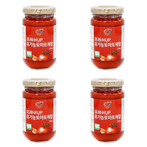 삿갓유통 유기농 토마토로 만든 토리식품 토마토케찹 1병, 250ml, 4개