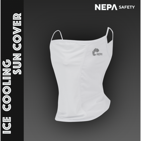 네파 NEPA 24년 아이스 이어 멀티 넥 스카프 안면마스크 페이스커버 자외선차단 쿨링 등산 골프 자전거 산책, 화이트