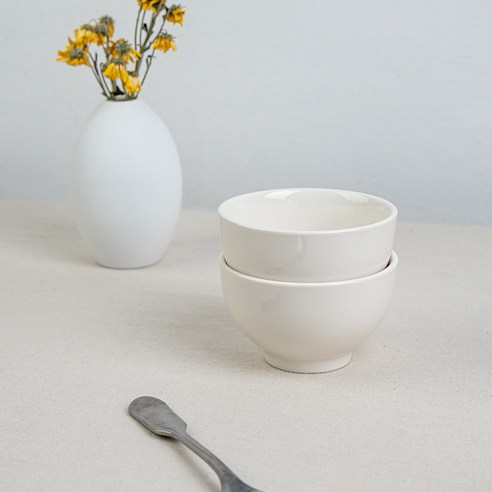 시라쿠스 메이플 공기 10.7cm, 화이트, 2개