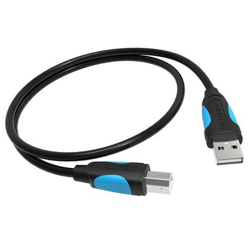 프린터 스캐너 용 USB 2.0 A 남성-B 남성 인쇄 연장 케이블, 블랙, 1 미터, PVC