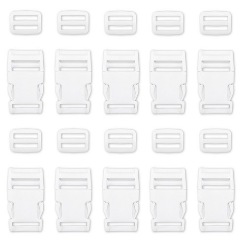10건 플라스틱 벨트 버클 25mm 플라스틱조절 버클 DIY 공예품에 사용 DIY 공예 백팩 묶음 포켓 스트랩 러기지 컴파트먼트 강아지 목걸이, 흰색, 10개