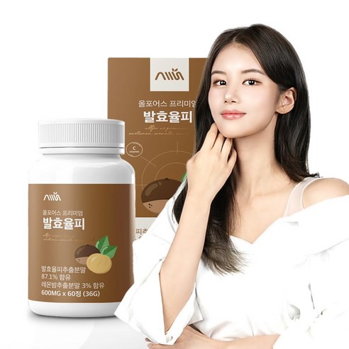 올포어스 프리미엄 발효율피 600mg x 60정, 1개 – 건강한 뼈를 위한 발효율피 
건강분말/건강환