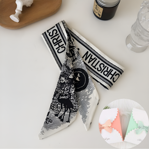 작지만 강렬한 포인트, 루미온 미니 타이 쁘띠 링 패션 스카프 샤넬방도