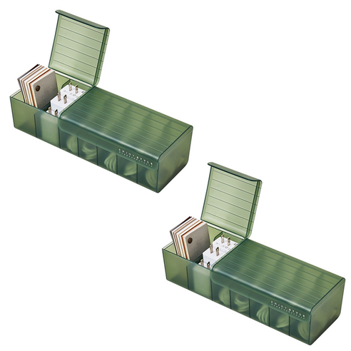 더홀릭 케이블칸막이 충전기 보관함 화이트 2개세트 휴대폰선정리