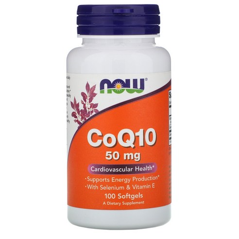 NOW Foods CoQ10 50mg 소프트젤 100정, 1개