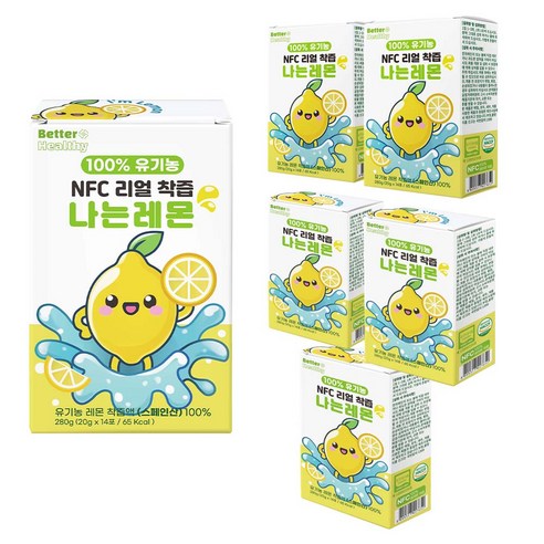 100% 유기농 NFC 리얼착즙 나는레몬 1일1레몬 스페인산 레몬원액 유기농레몬즙 레몬수 레몬즙스틱 레몬디톡스, 280g, 6박스