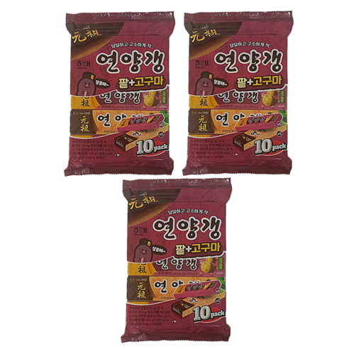 해태제과 연양갱 팥 + 고구마 10팩 세트, 10개, 500g 밤양갱 해태제과 연양갱 팥 + 고구마 10팩 세트, 10개, 500g 밤양갱