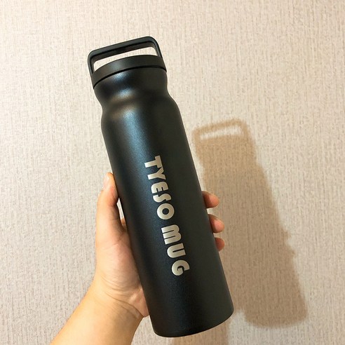 GU 휴대용 예술적 대용량 스테인리스 보온병 컵 여성 학생 간단한 컵 남성 단색 커플 컵, 색깔11, {"크기":"하나"}