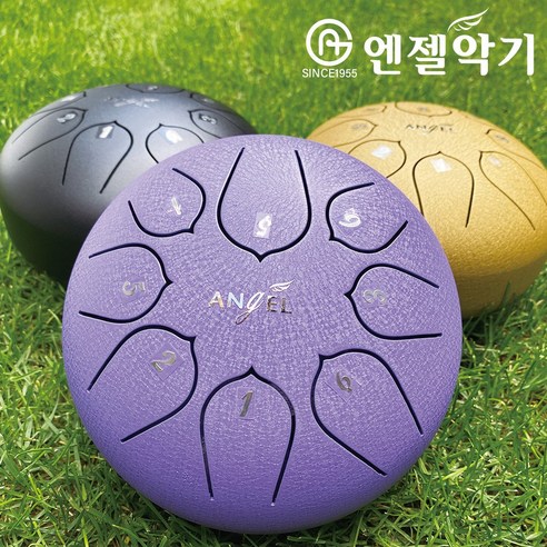 REMO 앰배서더 X 코티드 드럼 헤드 상피 AX-110, 13인치, 1개 라딕드럼 12 엔젤악기 엔젤 스틸텅드럼 APD-STR2B60C 60CP, C 판타토닉 음계 골드 ('파'음이 없어요), 1개