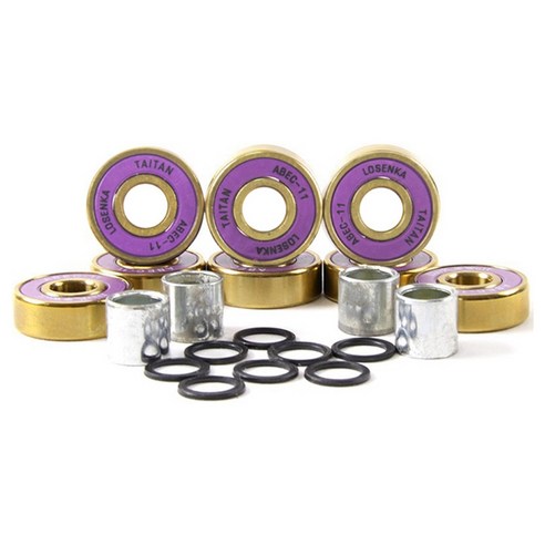 Xzante LOSENKA 8개 스케이트 보드 볼 베어링 ABEC-11 608 깊은 홈 레이스 웨이 휠, 보라