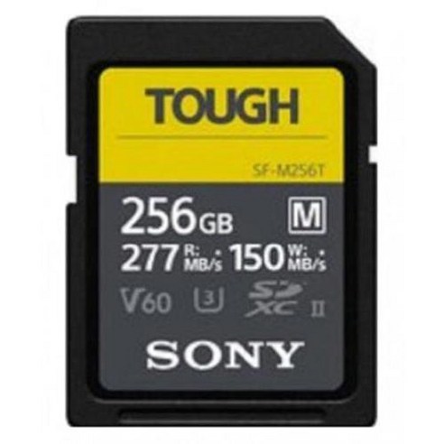 Sony TOUGH-M 시리즈 SDXC UHS-II 카드 64GB V60 CL10 U3 맥스 (SF-M64T/T1), Card_256GB, 1개
