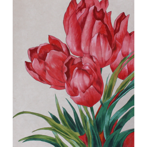 유화그리기 diy 보석십자수 40x50cm 세트 꽃 튤립 캔버스 시리즈 10종, 튤립 -8