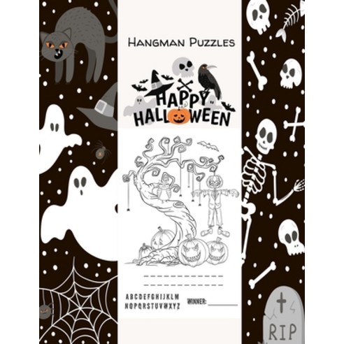 Hangman Puzzles For Halloween: Happy Halloween Activity Book For Kids Paperback, Independently Published, English, 9798728834212