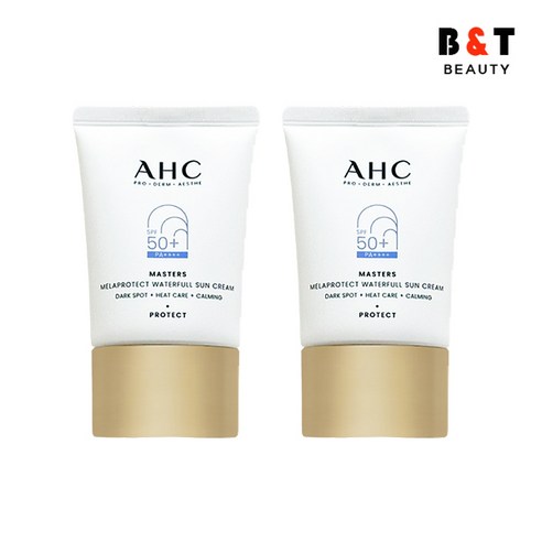 AHC 마스터즈 멜라 프로텍트 워터풀 선크림 40ml x2 박세리 선크림미백주름개선, 2개