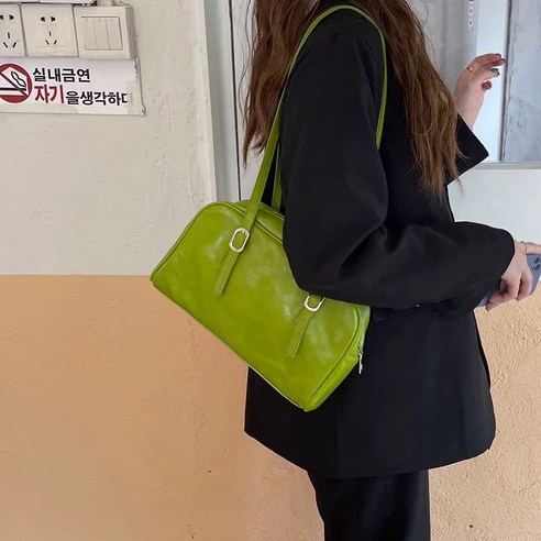 로로프렌즈 여성 가죽 바게트백 숄더백 자라