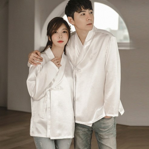 로화 백색 블라우스 생활한복저고리