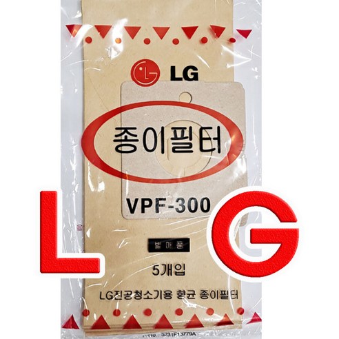 정품 LG청소기 먼지봉투 5매 V-C390AT C391T C392T, 5개