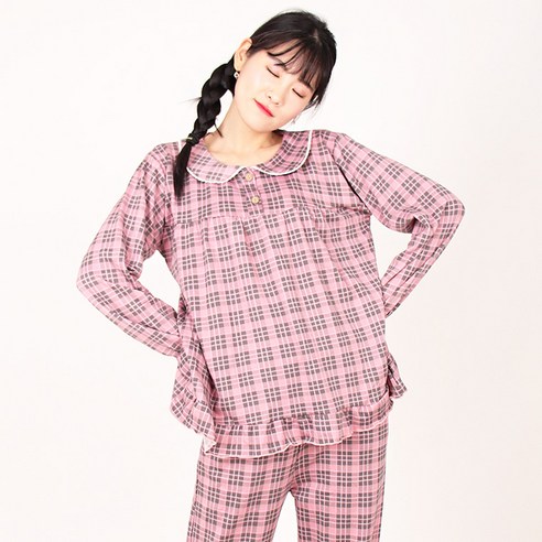 FW 폭스 양면기모 레이스 잠옷세트 여성용