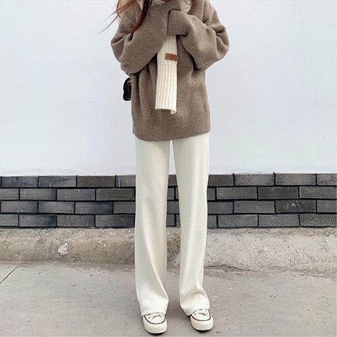 [OKㅣ강추] 기모 골지 벨벳 겨울 와이드 팬츠 – 따뜻하고 스타일리시한 겨울 아이템! [OKNOWㅣ추천상품]