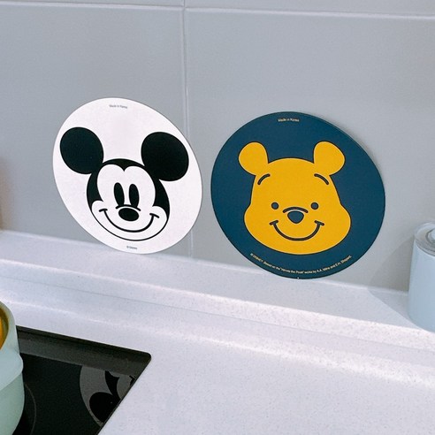 [온데일리] 디즈니 인덕션 보호매트 가열판 기스 덮개, 1개, 네이비-곰돌이 푸
