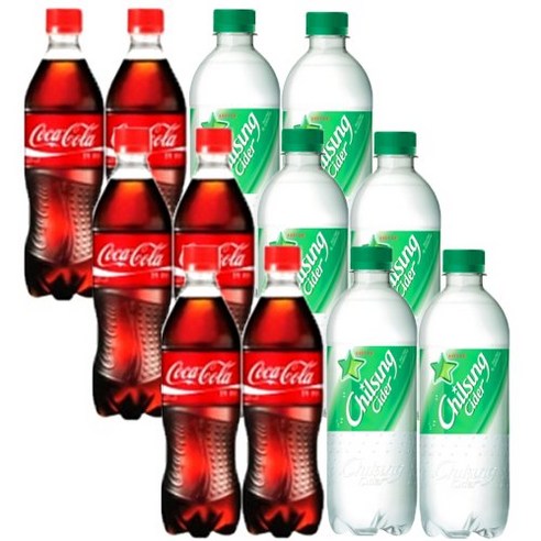 코카콜라 업소용 500ml 6입+칠성사이다 업소용 500ml 6입, 1세트