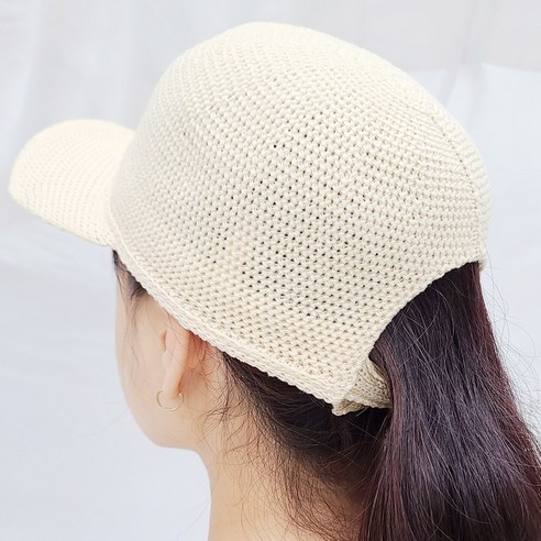 베이직 밀짚 여름 썬 볼캡 야구모자 여성모자 조절가능
