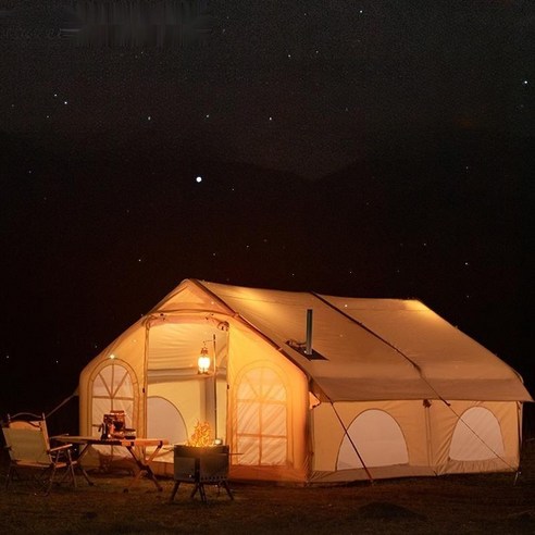 쿠디에어텐트 옥스퍼드 천 에어 텐트 2 사이즈 패키지, 단일사이즈, 13.2M² 대형 굴뚝형 2종 세트 Best Top3