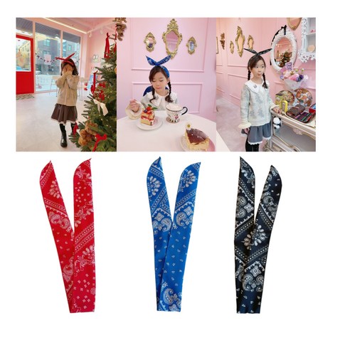 오늘은 나도 스타일리스트! 페이즐리 반다나 헤어밴드로 완성하는 ✨나만의 개성✨ 와이어헤어밴드