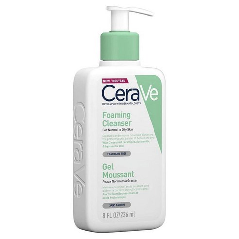 세라비 포밍 클렌저 포 노멀 투 오일리 스킨 클렌징 폼, 1개, 236ml