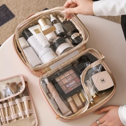 깔끔하고 편리한 일상의 미용을 위한 대용량 대형 화장품 파우치