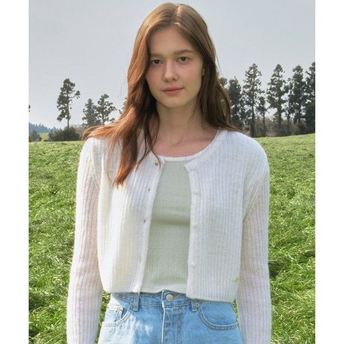 썸웨어버터 SOMEWHEREBUTTER Etty pendant cardigan - ivory